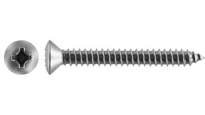 Stainless Raised Countersunk Philips Self Tapping Screw