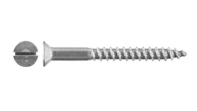 Stainless Csk Slot Woodscrew