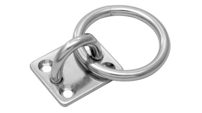 Stainless Rectangle Eye Pad with Ring