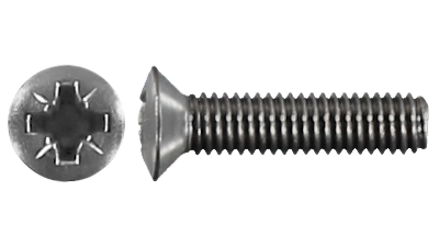 stainless steel raised countersunk pozi machine screw