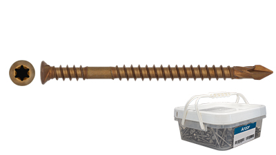 Stainless Bronze Csk Decking Screw With Spear Tip