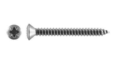 Stainless Raised Countersunk Pozi Self Tapping Screw
