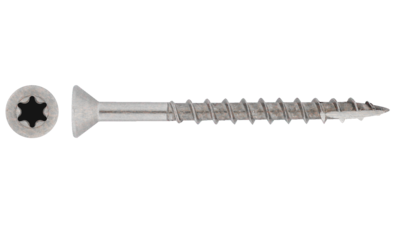 stainless steel countersunk 6 lobe particle boards t17 tip